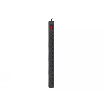 Armac Multi M12 ilgintuvas | apsauginis filtras, 12 lizdų, 5 m laidas, juoda