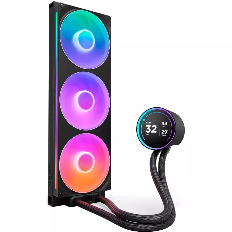 NZXT Kraken Elite 420 RGB 420 mm skysčio aušinimo sistema juoda