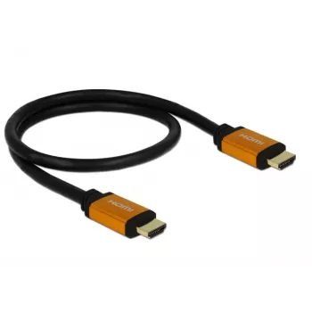 DeLOCK HDMI kabelis HDMI (M) į HDMI (M) 50 cm, triguba izoliacija, juodas/auksinis, 8K palaikymas