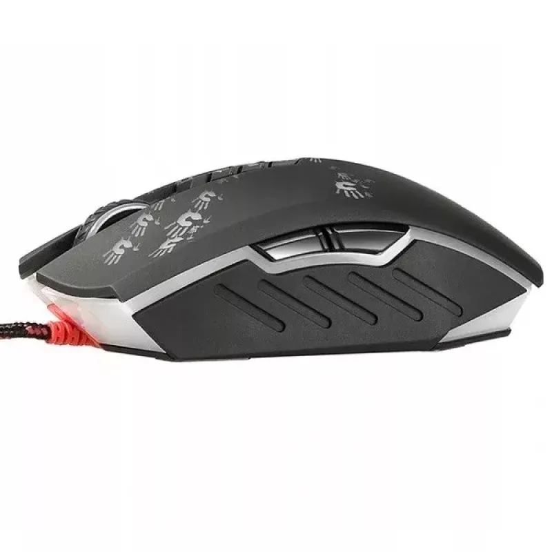 Žaidimų pelė A4Tech BLOODY A60 – optinė, ambidekstrinė, 6200 DPI, USB Type-A, 8 mygtukų, juoda