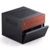 Jonsbo N4 Microtower korpusas juodas tvirtas plieninis kompaktiškas PC dėklas