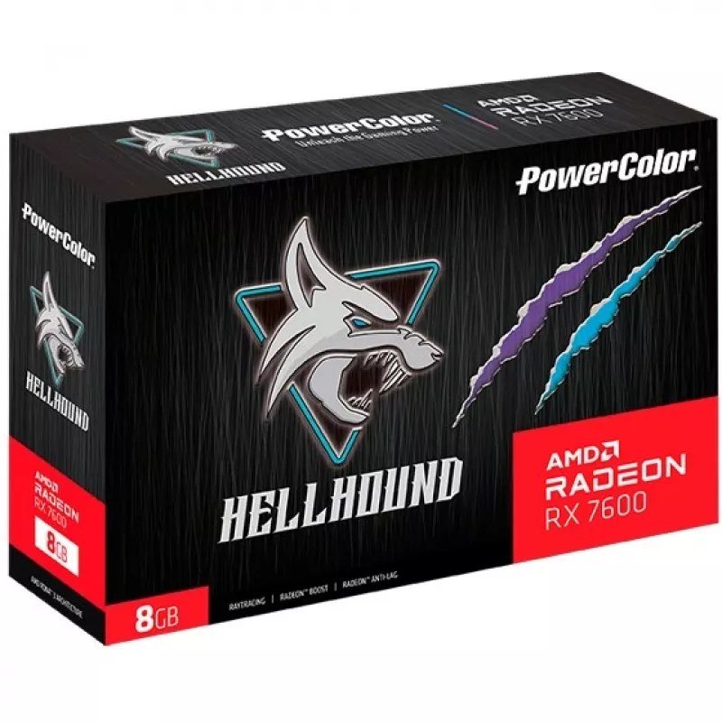 Vaizdo plokštė PowerColor Hellhound AMD Radeon RX 7600 8 GB GDDR6
