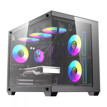 Kompiuterio korpusas DarkFlash B275 PRO (juodas) su 6 aušinimo ventiliatoriais