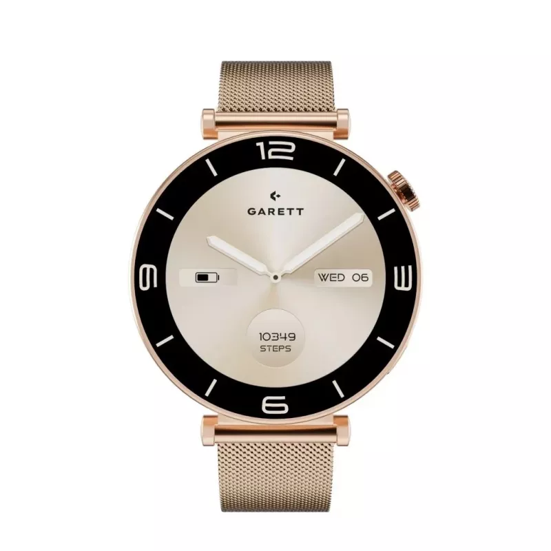 Išmanusis laikrodis Garett Rose Gold mesh
