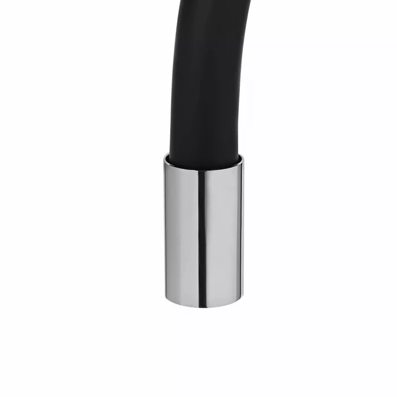 Virtuvės maišytuvas PYRAMIS 090919638 juodas chromas – vienos svirties, sukamas snapas, 23 cm siekis, 41 cm aukštis