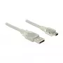 USB laidas DeLOCK 83907 USB 2.0 2 m USB A Mini-USB B permatomas
