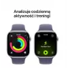 Apple Watch Series 11 GPS 46mm sidabrinis aliuminio korpusas su Purple Fog sportine juostele – M/L