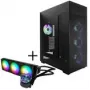 InWin Modfree Deluxe didelis bokštas su grūdintu stiklu + InWin NR36 ARGB skysčio aušinimas 360 mm