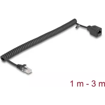 Tinklo kabelis DeLOCK 90672 RJ-45 Cat5e 3 m Juodas