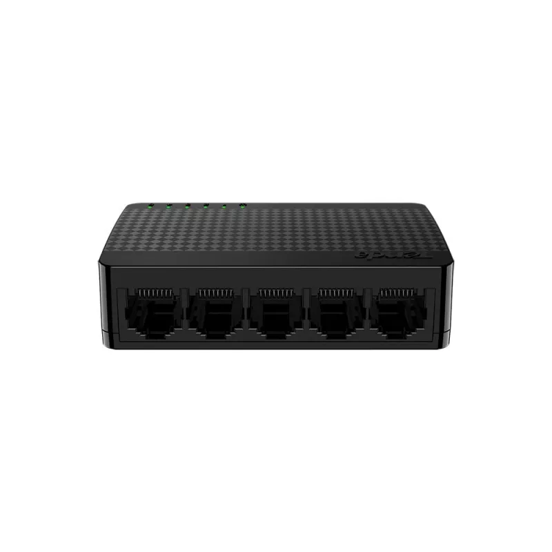 Tinklo jungiklis TENDA SG105M – 5 prievadų Gigabit Ethernet (10/100/1000), juodas, stalinis / montuojamas ant sienos