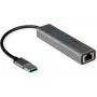 Nešiojamojo kompiuterio dokas ROLINE 12021112, USB Type-A, pilka, Ethernet 1000 Mbit/s