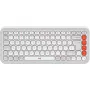 Logitech POP Icon Keys - belaidė klaviatūra - Bluetooth LE - QWERTY US International - Off White, oranžinė (920-013072)
