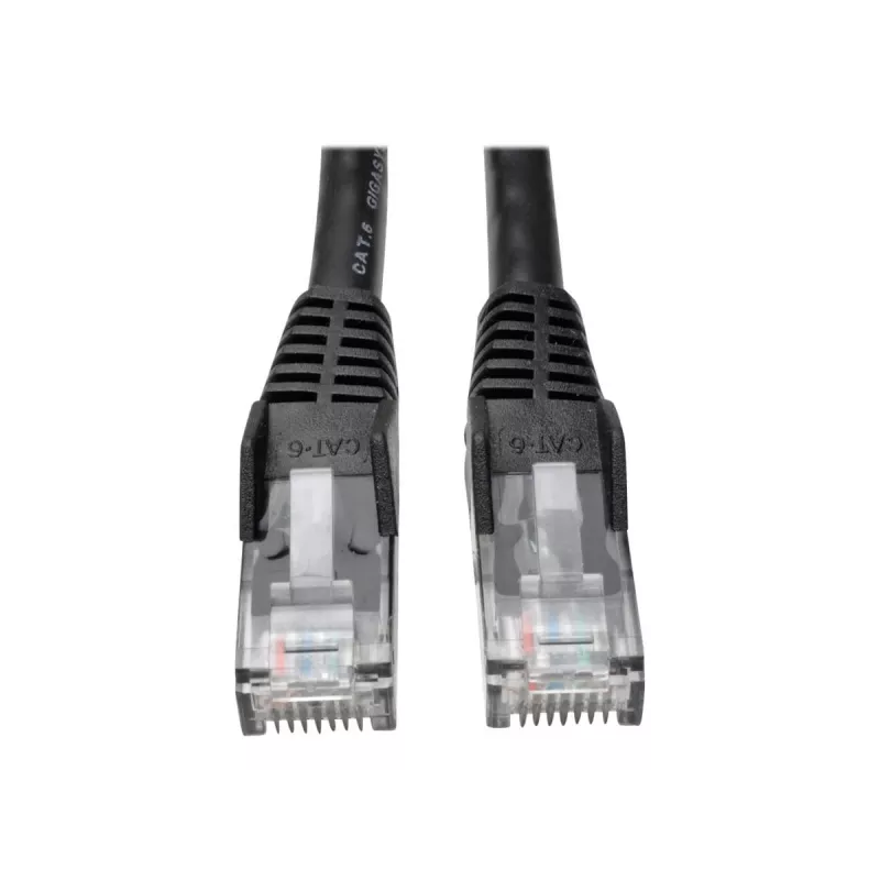 Eaton Tripp Lite Series Cat6 Gigabit nesuvaromas liejinis (UTP) eterneto kabelis (RJ45 M/M), PoE, juodas, 5 pėdos (1,52 m) - Laidas - RJ-45 (M) į RJ-45 (M) - 1,52 m - UTP - CAT 6 - Liejinis
