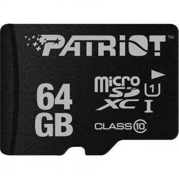 Atminties kortelė PATRIOT MicroSDXC 64GB UHS-I Class 10 U1 80MB/s (PSF64GMDC10)