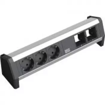 Bachmann 3x Schuko 2x GST18 juoda sidabrinė maitinimo juosta