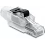 DELOCK RJ45 kištukas lauke montuojamas Cat.6A neekranuotas permatomas/juodas (91127)