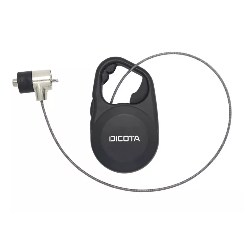 DICOTA Security T-Lock – apsauginis kabelio užraktas – juodas – 1,3 m (D31235)