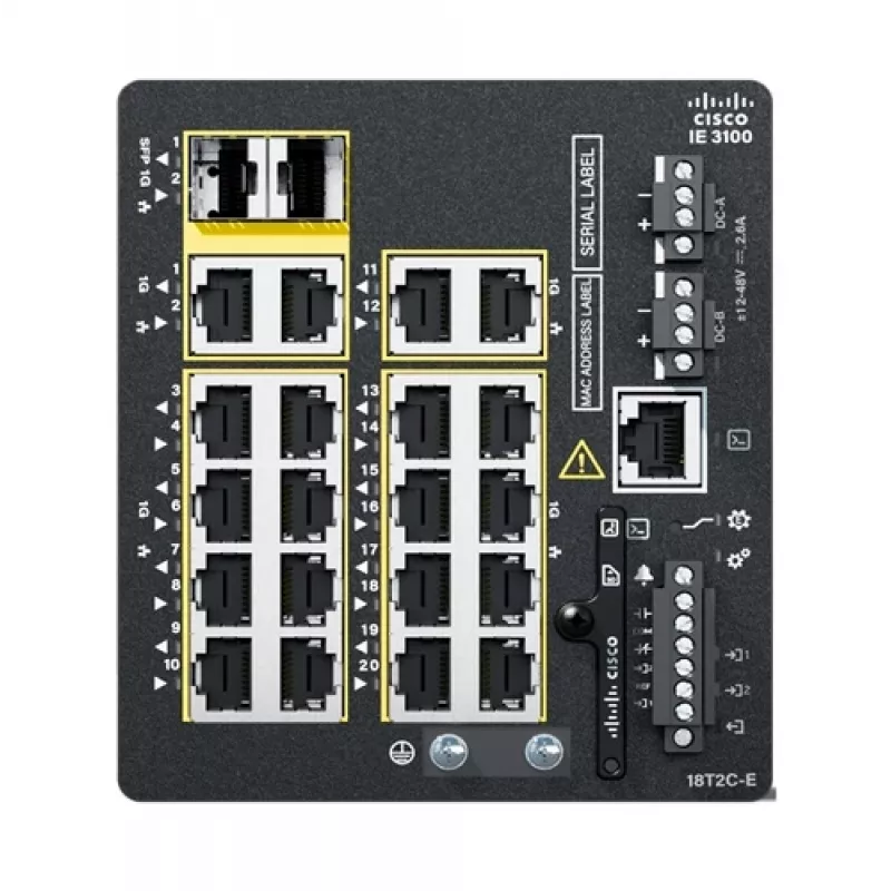 Valdomas jungiklis Cisco Catalyst IE3100 L2/L3 18 prievadų Gigabit Ethernet