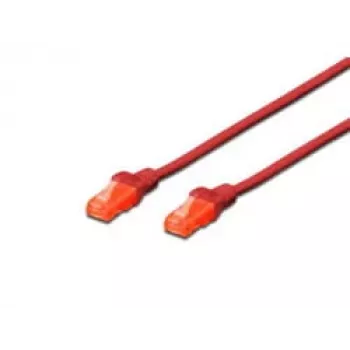 Tinklo kabelis Digitus CAT 6 U/UTP patch cord RJ-45 Cat6 5m Raudonas