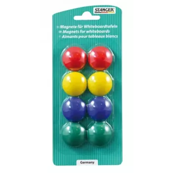 Stanger model 73002 magnetiniai žymekliai baltai lentai, 8 spalvų rinkinys, 8 vnt.