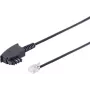 S/CONN TAE-F/RJ-11 3 m skaidri juoda jungiamoji telefono laidą