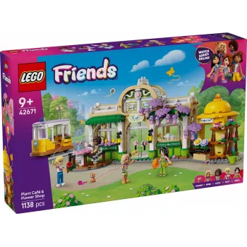 LEGO Friends 42671 Augalų kavinė ir gėlių parduotuvė – statybos rinkinys su kavine ir gėlių parduotuve