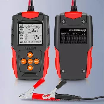 Qoltec 52484 LCD skaitmeninis akumuliatorių testeris | 12V | 24V | 3Ah-200Ah