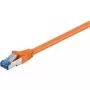 Wentronic Goobay CAT 6a Patch Laidas, S/FTP (PiMF), Oranžinis, 3 m - LSZH Halogen-Free, Varis (93785)