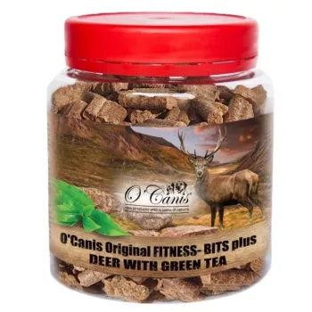O'CANIS Fitness-Bits Plus Elniena su žaliąja arbata - šunų skanėstas - 400g