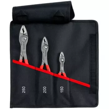 Knipex TwinGrip priekinio griebimo replių rinkinys, 3 vnt., 150/200/250 mm, raudonas, su susukamu maišeliu