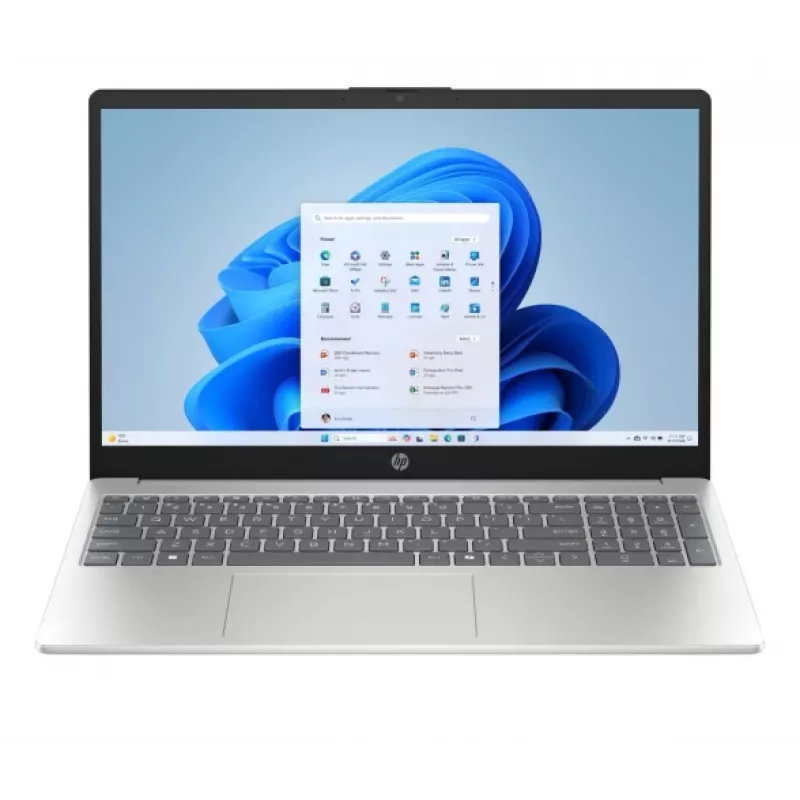 Nešiojamas kompiuteris HP 15-FD1899NR 15.6 col. Full HD, Intel Core 7 150U, 16GB RAM, 512GB SSD, Windows 11 Home, natūrali sidabrinė spalva