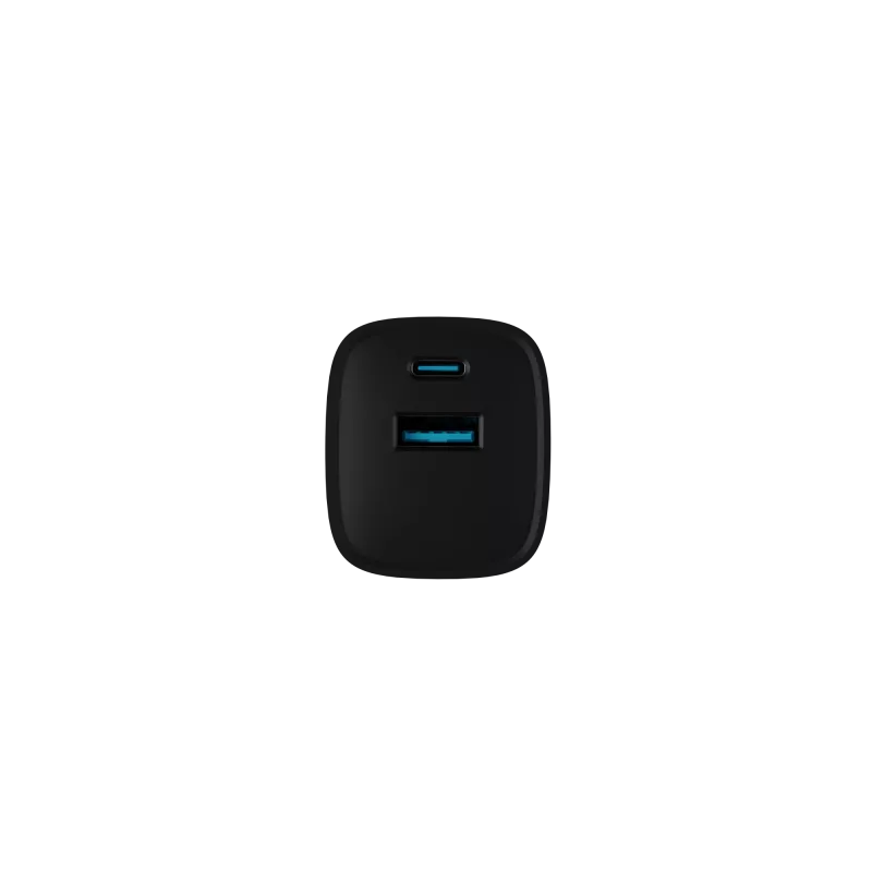 NATEC NUC-2141 laidinis mobiliojo įrenginio įkroviklis, 30W, USB-C PD 3.0 + USB-A QC 3.0, 110–240V, juodas