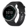Silicinė laikrodžio juostelė FIXED, skirta Garmin QuickFit 20 mm, juoda