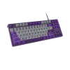 NATEC Fury Gaming Klaviatūra Kanabo K2 US balta foninė šviesa pilka-violetinė