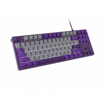 NATEC Fury Gaming Klaviatūra Kanabo K2 US balta foninė šviesa pilka-violetinė