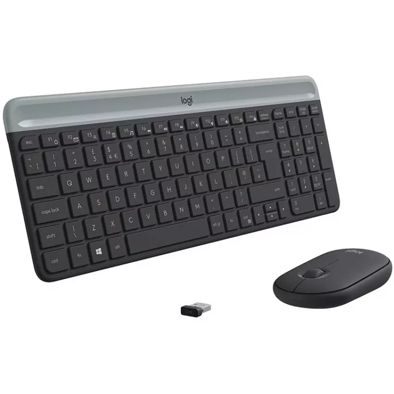 Belaidė klaviatūra ir pelė Logitech MK470 Slim Combo (grafitas)