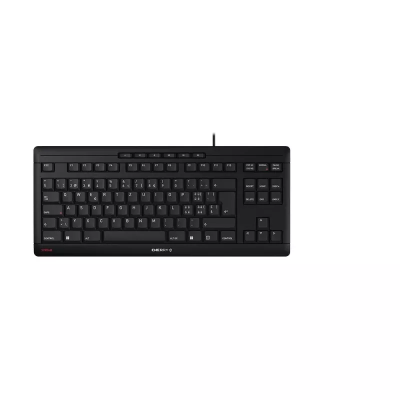 CHERRY STREAM TKL klaviatūra belaidė USB QWERTZ šveicariška juoda