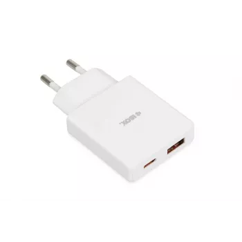 iBox ILUC43W universalus mobiliojo įrenginio įkroviklis, baltas, AC, vidaus naudojimui