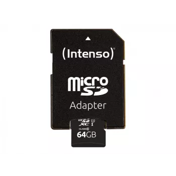 Intenso Performance microSDXC atminties kortelė 64GB UHS-I U1 / Class10 su SD adapteriu (3424490)