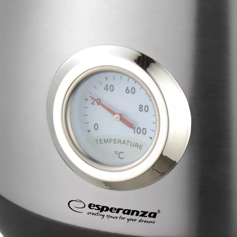 Elektrinis virdulys ESPERANZA EKK029 — 1,7 l, 2200 W, nerūdijantis plienas ir juodas plastikas