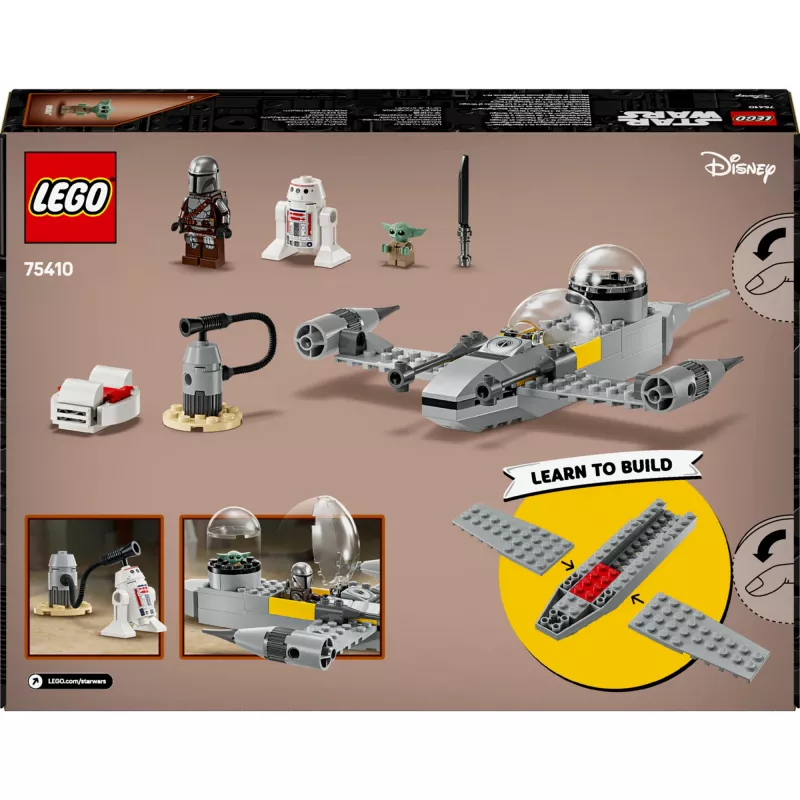 LEGO Star Wars 75410 N-1 Starfighter modelis su 92 detalėmis, minifigūrėlėmis Mando ir Grogu