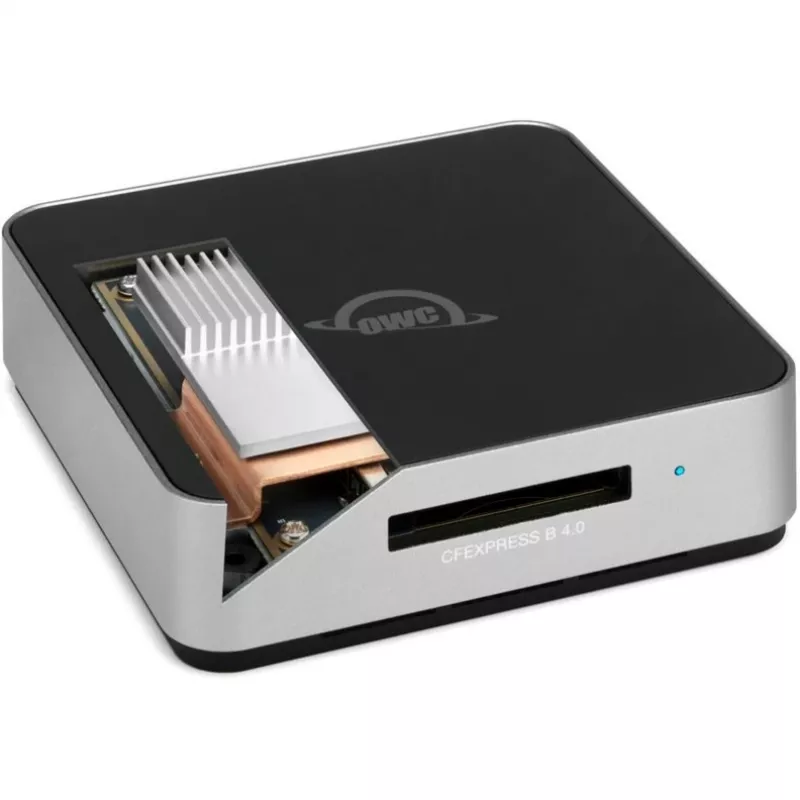 Card reader OWC OWCTCCFXB4RDR — USB 3.2 Gen 2 Type-C, CFexpress/SD/SDXC, juodas, 8256 Mbit/s