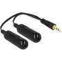 DeLOCK garso skirstytuvas - 30 AWG - Mini-Phone Stereo 3,5 mm (M) - Mini-Phone Stereo 3,5 mm (M) - 19 cm - Juodas (65683)