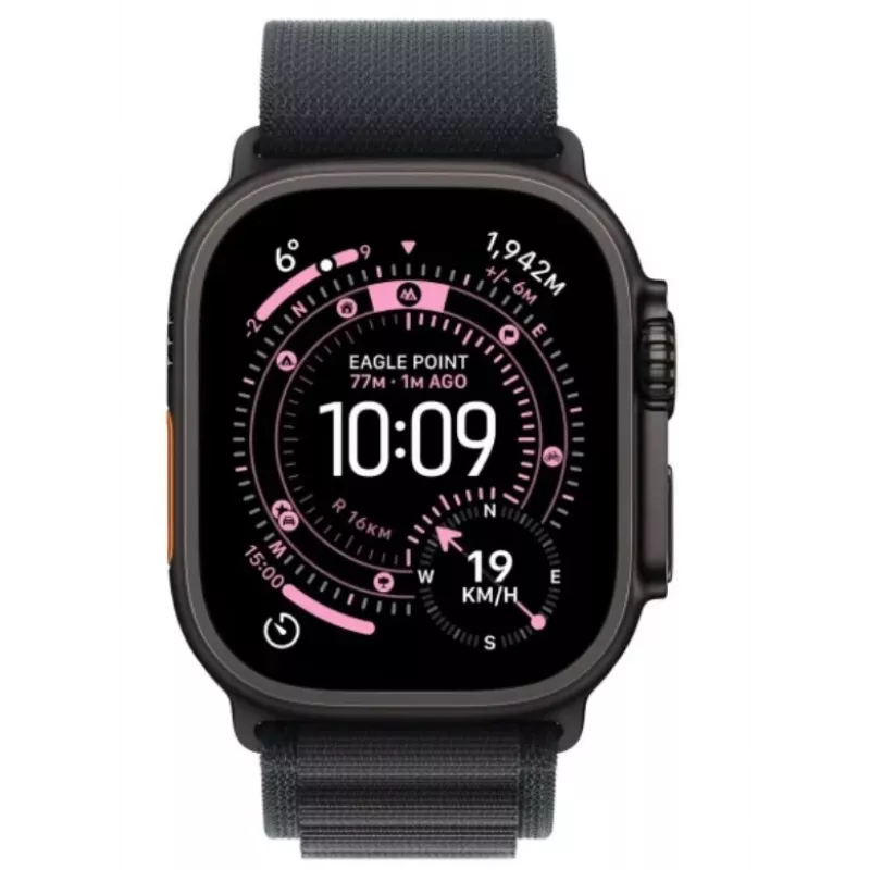 Išmanusis laikrodis Apple Watch Ultra 3 GPS + Cellular 49mm Juodas titano korpusas su Juodu Alpine Loop dideliu dirželiu