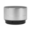 Manhattan Metallic Bluetooth garsiakalbis, atsparus vandeniui, diapazonas 10 m, microSD kortelių skaitytuvas, Aux 3,5 mm jungtis, USB-A įkrovimo laidas (5V), sidabrinis, trejų metų garantija