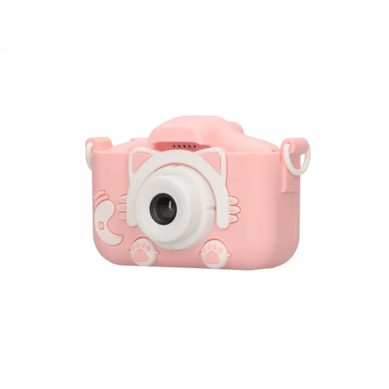 Vaikiškas skaitmeninis fotoaparatas Extralink H27 SINGLE PINK rožinė balta 3 metai