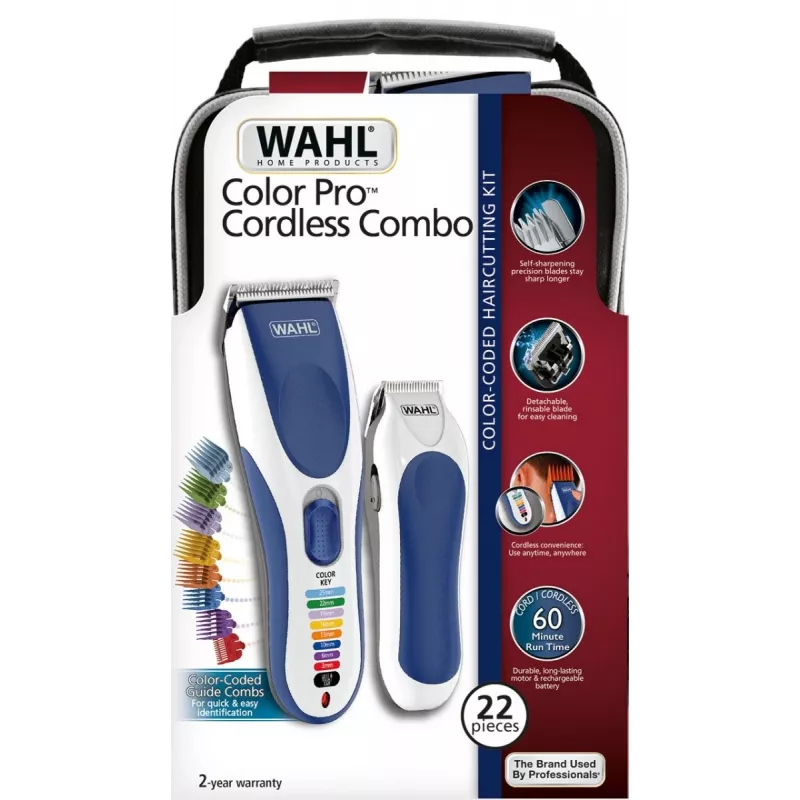 Wahl 09649-916 plaukų kirpimo mašinėlė, mėlyna, balta, 8 NiMH