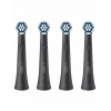 Oral-B iO Gentle Care keičiamos dantų šepetėlių galvutės, juodos, 4 vnt.