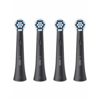 Oral-B iO Gentle Care keičiamos dantų šepetėlių galvutės, juodos, 4 vnt.