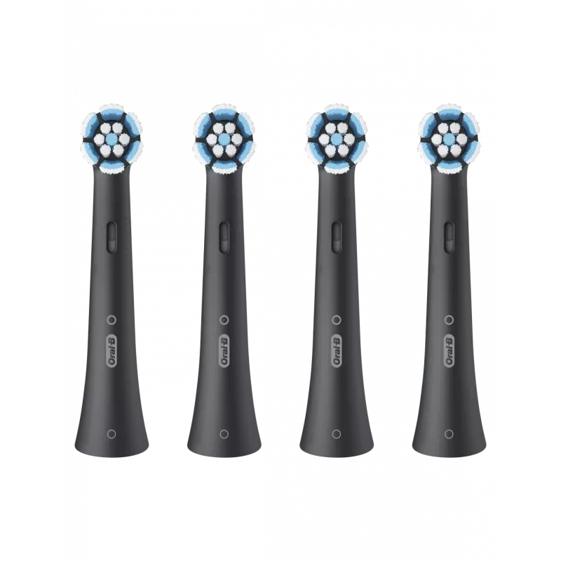 Oral-B iO Gentle Care keičiamos dantų šepetėlių galvutės, juodos, 4 vnt.
